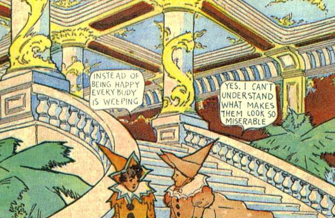 The original English panel from Little Nemo in Slumberland, before translation